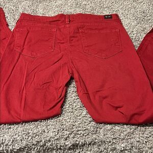 Angry Rabbit Women's Vibrant Red Jeans. Size 30